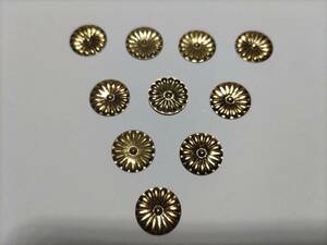 ★☆４分【菊紋金具】直径12ｍｍ ｘ（20枚） 神殿、神輿、ミニ山車、神棚金具