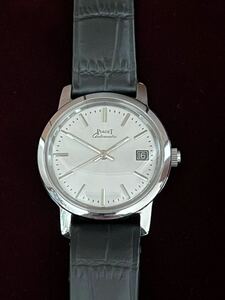 【自動巻き】ヴィンテージ ピアジェ PIAGET デイト メンズ 腕時計 1980代 スイス製　再生品