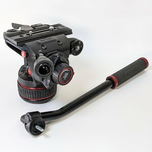 □Manfrotto MVH608AH マンフロット ナイトロテック フラットベースビデオ雲台 スライドプレート 動作品中古□