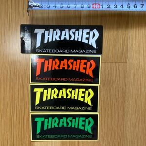 未使用 THRASHER ステッカー　4枚　シール　スラッシャー　スケート ボード　スケボー　マガジン　SB Skateboard トランスワールド SLIDER