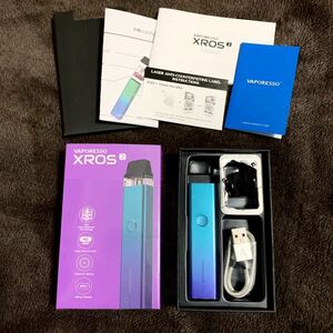 ◆VAPORESSO XROS 2 電子タバコ◆動作確認済み 付属品あり ブルー パープル vape ベイプ ベポレッソ