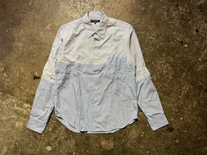 COMME des GARONS HOMME 09SS ストライプ ドッキングシャツ コムデギャルソンオム AD2008 HC-B018 S