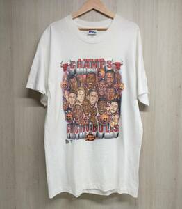 PRO PLAYER 5 TIME NBA CHAMPS 1997 シカゴブルズ CHICAGO BULLS 90s ヴィンテージ 半袖Tシャツ バスケットボール バスケ USA製 店舗受取可