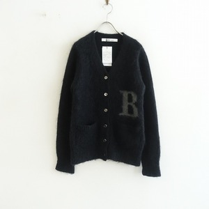 //【定価4.9万】ビリティスディセッタン Bilitis dix-sept ans *Mohair Letterd Cardigan*Fブラックシャギー(2-2401-579)【51B42】