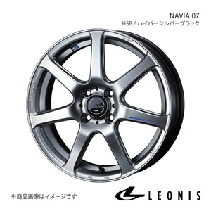 LEONIS/NAVIA 07 シャトル GK8/GK9/GP7/GP8 アルミホイール1本【17×6.5J 4-100 INSET50 HSB(ハイパーシルバーブラック)】0039563