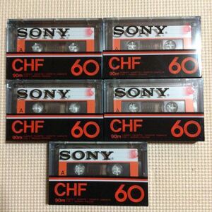 SONY CHF 60 ノーマルポジション カセットテープ5本セット【未開封新品】★
