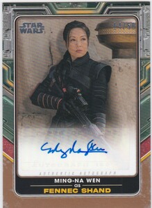 50枚限定 Topps Star Wars フェネック シャンド 女優 ミンナ ウェン ming-na wen 直筆サインカード ボバフェット 2022 BOBAFET トップス