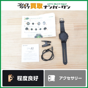 ★売切り★【腕時計型ゴルフナビ】THE GOLF WATCH ザ・ゴルフウォッチ A1 ブラック ゴルフウォッチ GPS距離測定器 GPSゴルフナビ エーワン