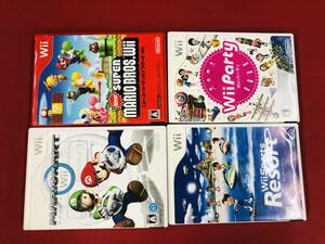 マリオカート new スーパー マリオブラザーズ Wii sports resort Wii party パーティ 即落札！！！ 4本 セット ！！