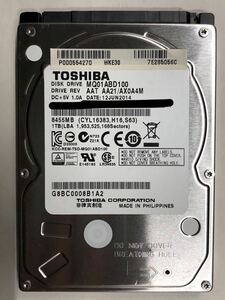 使用時間 439時間 正常 TOSHIBA MQ01ABD100 1000GB 1TB n20240328-11
