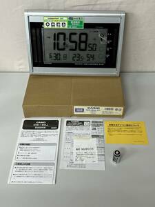 未使用●CASIO インテリアクロック ソーラーデジタル 掛け置き時計 ソーラー 電波 壁掛け時計 IDS-160J-8JF
