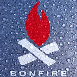 送料無料◆BONFIRE ボンファイア 焚火カッティングステッカー◆ホワイトレッド｜25×18.5cm｜超防水 UVカット 屋外使用可【C001】