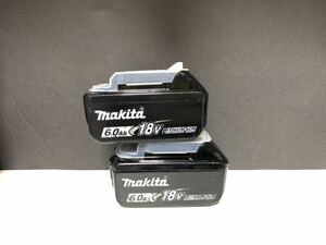 2個 マキタ 動作品 Makita 純正 Li-ion バッテリー BL1860B 6.0Ah 18V 雪マーク インパクト # BL1850 BL1860 BL1460 68 検索ワード 美品