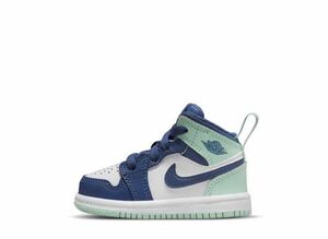 Nike TD Air Jordan 1 Mid "Mystic Navy Mint" 16cm 640735-413