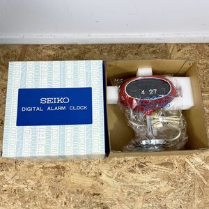 【レトロ】SEIKO セイコー パタパタ時計 DP-601 赤 新品未使用 デッドストック 当時物 レア昭和レトロ品 デジタルアラームクロック 50Hz
