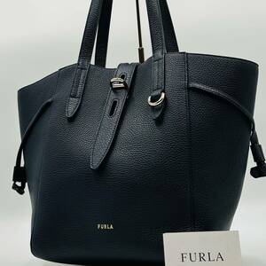 1円 〜【入手困難品】定価10万円 フルラ FURLA トートバッグ ビジネスバッグ ブリーフケース A4 2way ネイビー レザー メンズ レディース