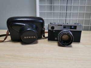 KONICA コニカ Auto S オートS カメラ レトロ 日本製　KONISHIROKU HEXANON 1:1.9 f＝47mm　動作未確認 ジャンク扱い　ケース付き 現状販売