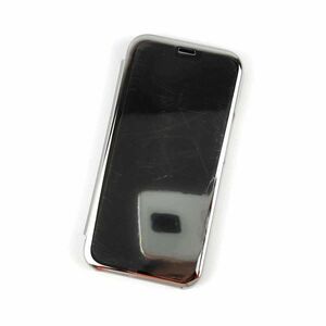 iPhone 5用 鏡面 手帳型ミラーフリップケース カバー 半透明 シルバー