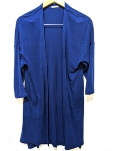 GU ジーユー ワンピース レディース 大きい カーディガン 羽織り ゆったり カジュアル ブルー S / nr4-022