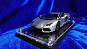 1/18 Frotiart Lamborghini AVENTADOR LP700-4 FA005-01 Silver Limited 50 pcs. フロンティアート ランボルギーニ アヴェンタドール 