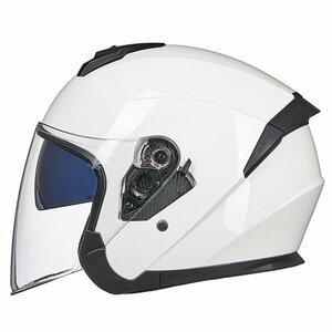 バイクヘルメット ハーフヘルメット 半帽　11色　ジェットヘルメット　ダブルシールド　UVカット　着脱できる内装　M～XL