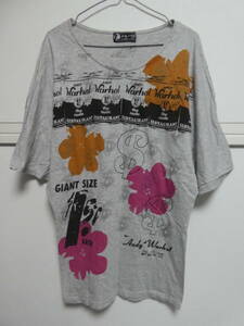 HYSTERIC GLAMOUR ヒステリックグラマー Andy Warhol アンディーウォーホル Tシャツ　グレー