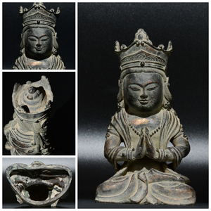 YH658　唐物　明時代 銅製 仏像 古銅造 仏教美術 中国 骨董 古董 古美術
