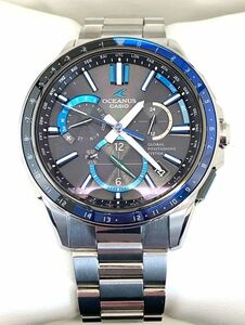 稼働品【カシオ/ CASIO 】OCW-G1100　オシアナス/OCEANUS デイデイト ソーラー電波 ケースサイズ47ｍｍ　腕回り18cm　コマ、箱、保証書付属