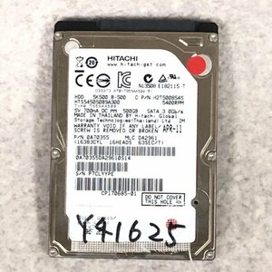 はてなアキバ 7日間保証 内蔵 SATA2.5インチHDD Hitachi HTS545050B9A300 : 500.1 GB 使用21482h CrystalDiskInfoで正常判定 Y41625