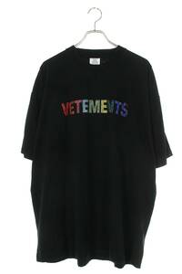 ヴェトモン VETEMENTS 22SS UE52TR510B サイズ:XS マルチクリスタルロゴTシャツ 中古 SB01