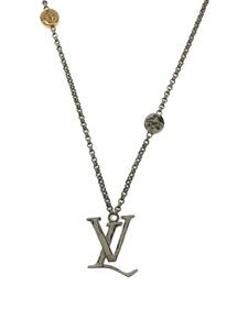 LOUIS VUITTON◆ネックレス/モノグラム カーヴド/SLV/トップ有/メンズ/m00331