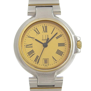 Dunhill ダンヒル ミレニアム 腕時計 SS×金メッキ シルバー クオーツ アナログ表示 レディース ゴールド文字盤【55310450】中古