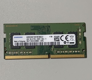 【中古】Samsung 4GB 1枚 DDR4-2400 M471A5244BB0-CRC / ノートPC用メモリ PC4-19200 non-ECC Unbuffered