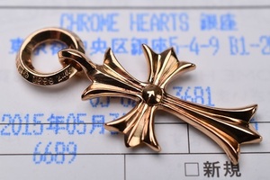 正規品CHROME HEARTS 22k TINY CH CROSS ペンダントトップ［インボイス原本付属]