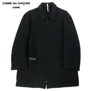 超名作 1997AW COMME des GARCONS HOMME コムデギャルソンオム 国内正規品 日本製 最高級メルトンウールジップアップスポーツコート M 美品