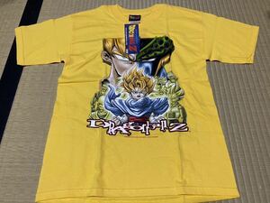 （20）希少　海外版　ドラゴンボールZ 半袖Tシャツ　イラスト　イエロー　Lサイズ 当時物　孫悟空　孫悟飯　セル