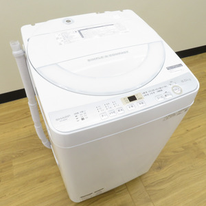 SHARP シャープ 全自動洗濯機 6.0kg ES-GE6C 送風・簡易乾燥 2019年製 洗浄・除菌済