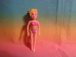 Polly Pocket Mattel Girl Doll Short Blonde Molded Hair Pink Undies - as is 海外 即決