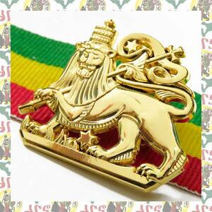 【drs】Lion of Judah 3D ブローチ ピンバッチ エチオピア 勲章 メダル エチオピア ハイレセラシエ皇帝 Haile Selassie I レゲエ
