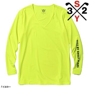 ☆新品未使用☆SY32 by SWEET YEARS GOLF 長袖 ストレッチ インナー☆イエロー☆Lサイズ☆肩幅42㎝ 身幅50㎝ 着丈67㎝ 袖丈67㎝