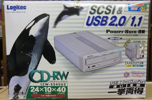 Logitec ロジテック SONY社製ドライブ　CD-RW LCW-S24SU2　外付CD-RWドライブ