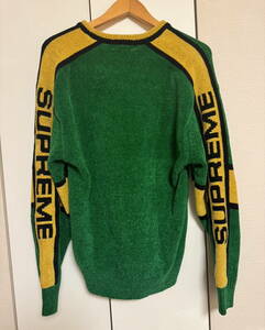 1000円スタート 22FW Supreme Stripe Chenille Sweater Green S シュプリーム ストライプ シェニール セーター グリーン 緑