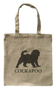 Dog Canvas tote bag/愛犬キャンバストートバッグ【Cockapoo Dog/コッカープー・ドッグ】イヌ/ペット/ナチュラル-133