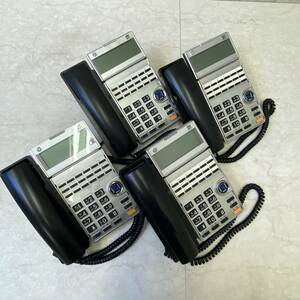 【最終値下 送料無料】ビジネスフォン4台セット サクサ saxa TD615(K) シルバー 18ボタン多機能電話機 現状品 A1108-4