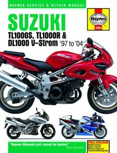 スズキ TL1000S, TL1000R & DL1000 1997-2004年 英語版 整備解説書