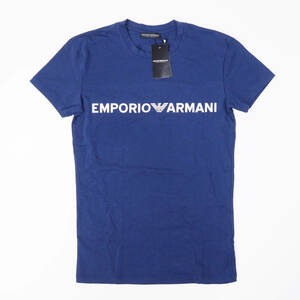 新品正規品 EMPORIO ARMANI エンポリオ アルマーニ ブランド イーグル ロゴ Tシャツ ネイビー M