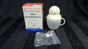 【雪だるまくんの淡雪 カプチーノメーカー】SNOW MAN 300ml FELISSIMO MILK 3.5 動作未確認 プラスチック系 カップ 調理器具【B7-4③】0315