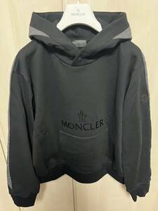 Mサイズ【未使用】MONCLER スウェット パーカー　ブラック 黒色　正規品 ◆定価９.5万円◆