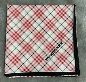 バーバリー　BURBERRY ハンカチ　百貨店購入品　未使用品　レア品　レッド