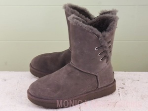 MK319◆レディース【アグ UGG】ムートンブーツ グレー 25cm